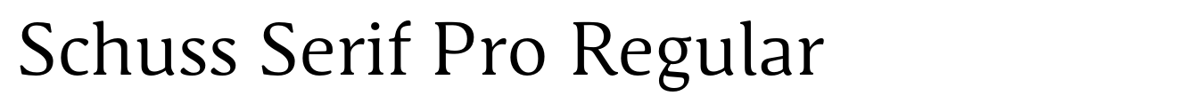 Schuss Serif Pro Regular
